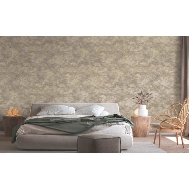   Antikolt felületű modern elegáns taupe színű vlies tapéta 