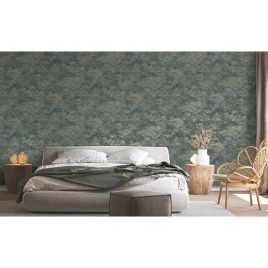 Antikolt felületű modern elegáns türkiz  vlies tapéta 