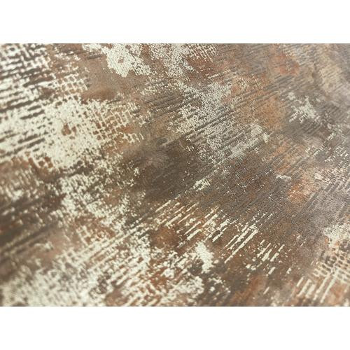 Antikolt felületű modern elegáns terrakotta barna és arany színű vlies tapéta 