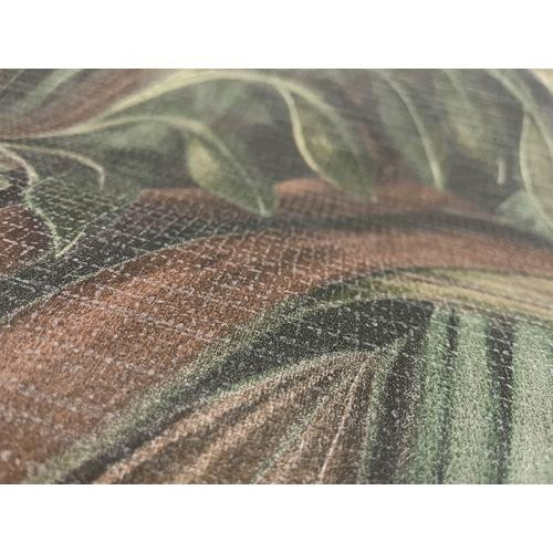 Trópusi levél mintás zöld vlies design tapéta