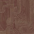 Art deco stílusú bordó és arany geometriai mintás vlies tapéta