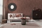 Art deco stílusú bordó és arany geometriai mintás vlies tapéta