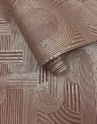 Art deco stílusú bordó és arany geometriai mintás vlies tapéta