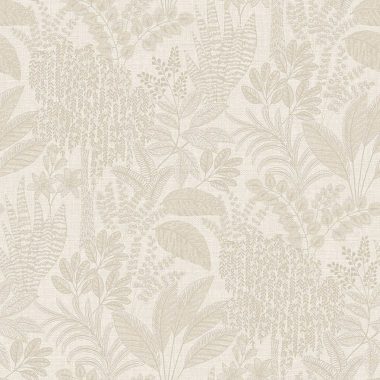 Bézs Levél Vlies Tapéta 