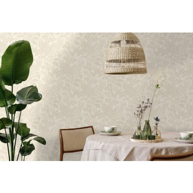 Bézs Levél Vlies Tapéta 