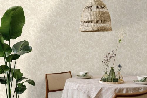 Bézs Levél Vlies Tapéta 