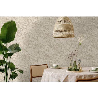 Bézs Levél Vlies Tapéta 