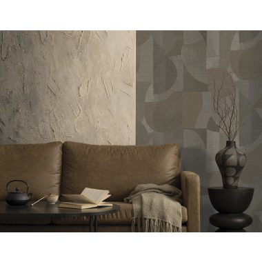 Barna Geometrikus Vlies Tapéta 