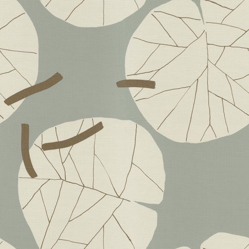 Szürke Levél Vinyl Tapéta 