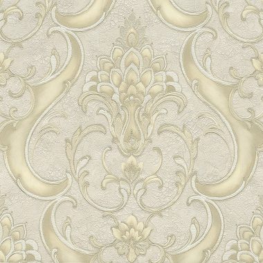 Bézs Barokk Vinyl Tapéta 