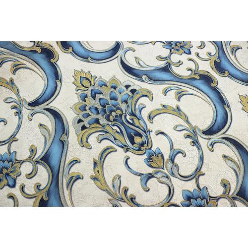 Kék Barokk Vinyl Tapéta 