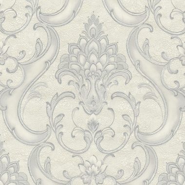 Szürke Barokk Vinyl Tapéta 