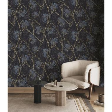 Bézs Virág Vinyl Tapéta 