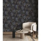 Szürke Virág Vinyl Tapéta 