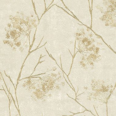 Bézs Virág Vinyl Tapéta 