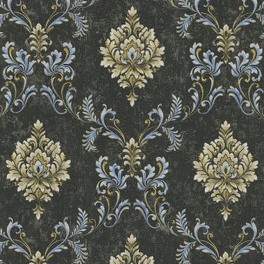 Fekete Barokk Vinyl Tapéta 