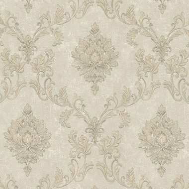 Bézs Barokk Vinyl Tapéta 