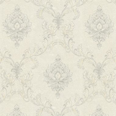 Bézs Barokk Vinyl Tapéta 