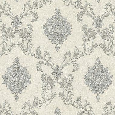 Szürke Barokk Vinyl Tapéta 