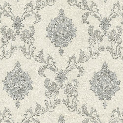 Szürke Barokk Vinyl Tapéta 