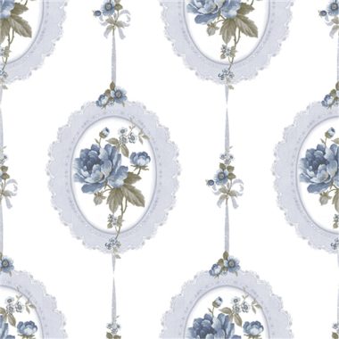 Kék Virág Vlies Tapéta 