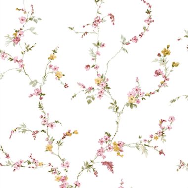 Fehér Virág Vlies Tapéta 