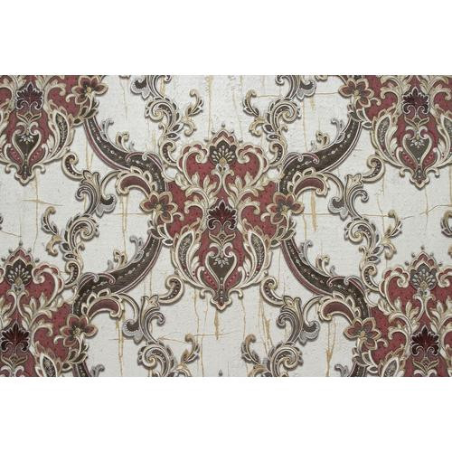 Bordó Barokk Vinyl Tapéta 