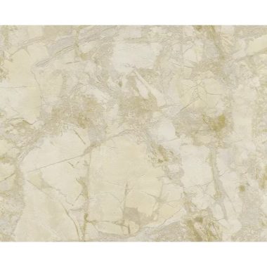  Mozgalmas márvány mintás strukturált vinyl luxus tapéta vanília-arany árnyalatban