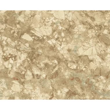   Impulzív márványmintás tapéta arany-zöld színben , fémes rozsda foltokkal