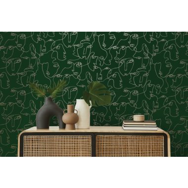 Zöld Modern Vlies Tapéta 