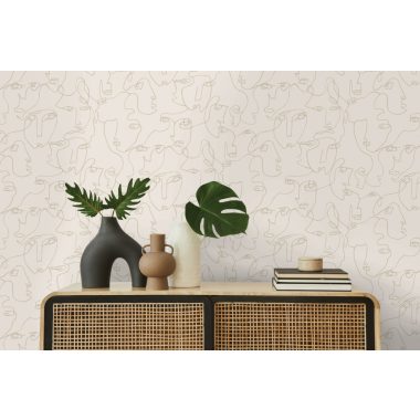 Bézs Modern Vlies Tapéta 