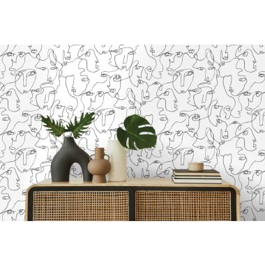 Fehér Modern Vlies Tapéta 