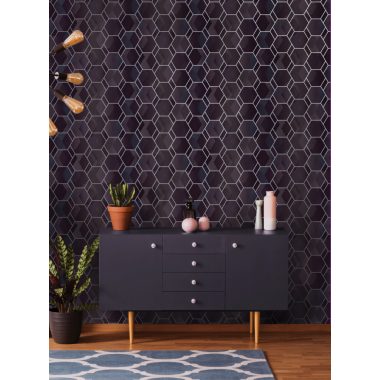 Lila Geometrikus Vlies Tapéta 