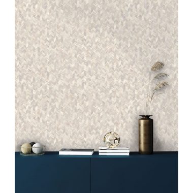 Bézs Geometrikus Vlies Tapéta 