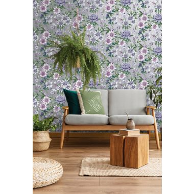 Ezüst Virág Vlies Tapéta 