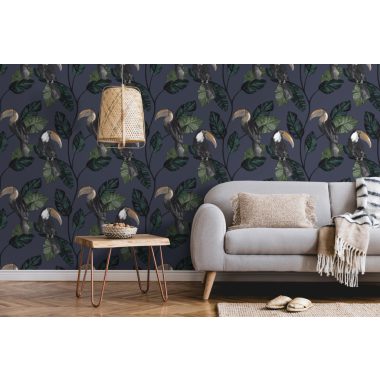 Kék Madár Vlies Tapéta 