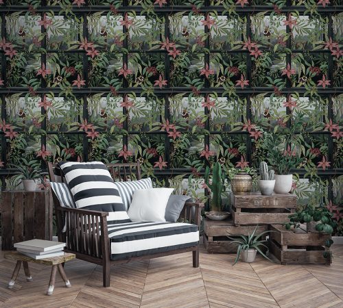 Fekete Állat Vlies Tapéta 