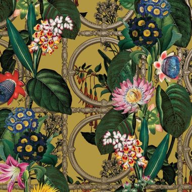 Sárga Virág Vlies Tapéta 