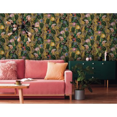 Sárga Virág Vlies Tapéta 