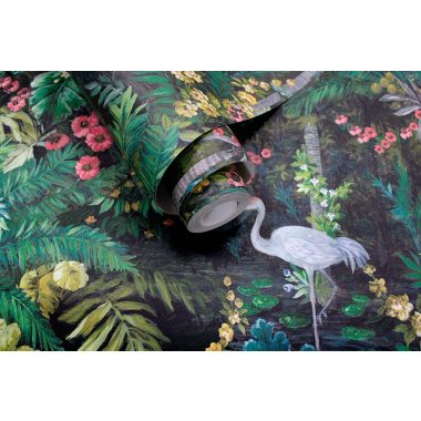 Fekete Madár Vlies Tapéta 