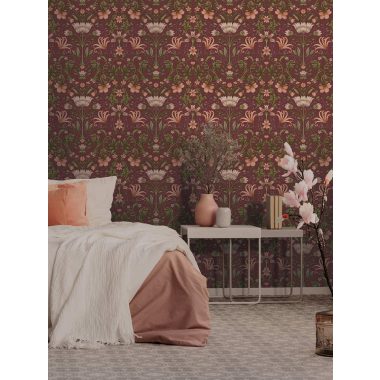 Piros Virág Vlies Tapéta 