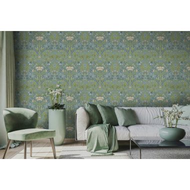 Kék Virág Vlies Tapéta 