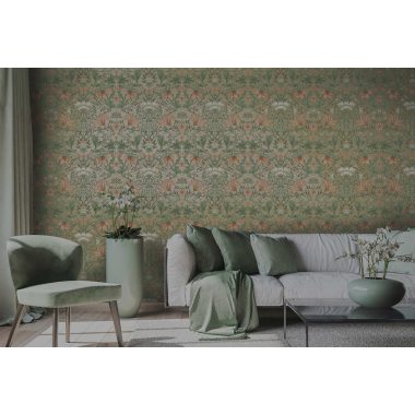 Zöld Virág Vlies Tapéta 