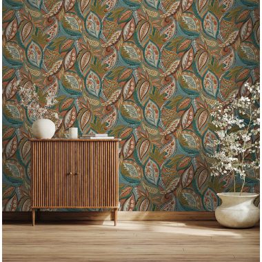 Zöld Levél Vlies Tapéta 