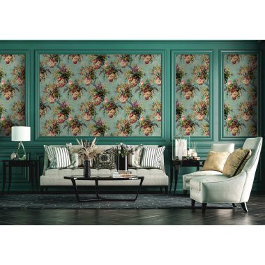 Kék Virág Vlies Tapéta 