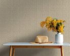 Bézs natur szőtt rattan mintás vlies tapéta