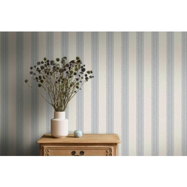 Kék és szürke csíkos vlies tapéta