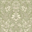 Zsályazöld alapon szürke klasszikus stílusú romantikus vintage vlies tapéta