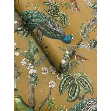 Sárga Madár Vlies Tapéta 