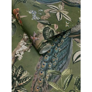 Zöld Madár Vlies Tapéta 